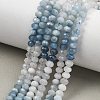 Natural Devil Blue Aquamarine Beads Strands G-NH0073-A01-1