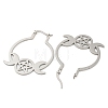 304 Stainless Steel Hoop Earrings for Women EJEW-F338-01P-2