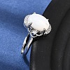 Brass Micro Pave Cubic Zirconia Finger Rings CU-CBA260E-05P-2