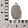 304 Stainless Steel Pendants STAS-H223-08AS-02-3
