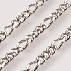 Handmade 304 Stainless Steel Figaro Chains STAS-P200-07P-1