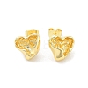 Rack Plating Brass Stud Earring EJEW-C078-02A-G-1