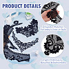 4Pcs 4 Styles Polyester Computerized Embroidery Collar DIY-TA0015-70-4