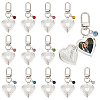 12Pcs Heart Brass Locket Pendant Decorations KEYC-PH01638-1