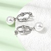 304 Stainless Steel Stud Dangle Earrings EJEW-E618-01P-1