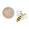 Glass Seed Beaded Bee Pendants PALLOY-MZ01216-2