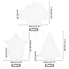 AHANDMAKER 6Pcs Christmas Tree & Star & Cloud Acrylic Board TACR-GA0001-03-4