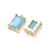 Brass Pave Cubic Zirconia Charms CU-K002-40G-B-2