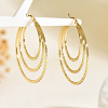 201 201 Stainless Steel Triple Hoop Earrings BC8902-2-1