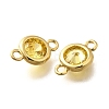 Brass Cubic Zirconia Connector Charms KK-Q043-24G-3