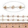 Handmade Brass & Glass Bead Chains CHC-L051-03KCG-04-2
