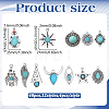 48Pcs 12 Styles Dyed Synthetic Turquoise Pendants FIND-ME0003-33-2