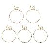 304 Stainless Steel Link Chains Anklets AJEW-AN00841-3