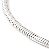 304 Stainless Steel Round Snake Chain Bracelets with Clasps BJEW-F472-01P-04-2