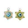 Beaded Star Eye Charms PALLOY-MZ00575-2