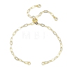 3MM Brass Paperclip Chain Slider Bracelet Making AJEW-JB01602-1