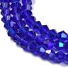 Transparent Electroplate Glass Beads Strands EGLA-A039-T2mm-L06-3