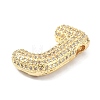 Rack Plating Brass Micro Pave Cubic Zirconia Pendants KK-Q790-01J-G-2