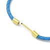 3MM Braided Round Imitation Leather Cord Bracelet Making MAK-S075-01G-O-3