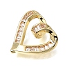 Valentine's Day Brass Micro Pave Clear Cubic Zirconia Pendants KK-C263-29D-G-2