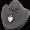 Anti-Tarnish 304 Stainless Steel Heart Locket Pendant Cable Chain Necklaces for Women NJEW-M050-04E-P-3