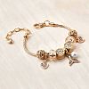 Alloy European Beads Charm Bracelets BJEW-F495-10G-4