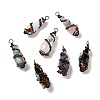 Natural & Synthetic Gemstone Pointed Big Pendants G-G860-03R-1