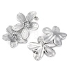 304 Stainless Steel Flower Stud Earrings for Women EJEW-U023-09P-3