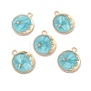 Alloy Enamel Pendants ENAM-N054-008F-G-4