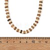 5MM Natural Coconut and Synthetic Turquoise Heishi Beads Necklaces NJEW-JN06627-4