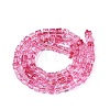 Crackle Transparent Glass Beads Strands GLAA-N062-4mm-12-3