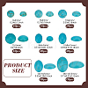 200Pcs 8 Styles Synthetic Turquoise Cabochons TURQ-PH0001-16-2