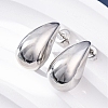 Teardrop Brass Stud Earrings EJEW-Q015-20A-P-1