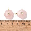 Natural Rose Quartz Pendants G-P588-02G-06-3