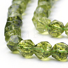 Synthetic Peridot Beads Strands G-S149-35-8mm-2