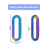 36Pcs 3 Colors 304 Stainless Steel Linking Ring STAS-DC0014-16-2