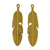 Tibetan Style Alloy Feather Big Pendants TIBEP-A12720-AG-NR-1
