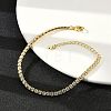 Clear Cubic Zirconia Tennis Bracelet X-BJEW-A132-02G-6