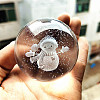 Inner Carving Glass Crystal Ball Diaplay Decoration PW-WGF6175-31-1