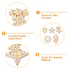 20Pcs 5 Style Brass Micro Pave Clear Cubic Zirconia Cabochons KK-DC0003-25-5