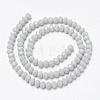 Opaque Solid Color Glass Beads Strands EGLA-A034-P6mm-D15-2