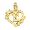 Heart Brass Pendants KK-I714-04G-E-1