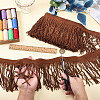 Faux Suede Fabric Tassel Ribbons OCOR-WH0109-110B-3
