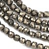 Natural Gold Pyrite/Golden Pyrite Beads Strands G-G458-G01-5x5mm-4