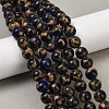 Synthetic Gold Clinquant Stone Beads Strands G-A283-B02-8mm-1