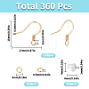 120Pcs 304 Stainless Steel French Earring Hooks with Coil STAS-SC0008-47-2