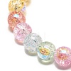 Sparkling Crackle Glass Round Beads Stretch Bracelets Set BJEW-JB07189-11