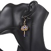 Transparent Electroplate Glass & Seed Glass Beads Dangle Earrings EJEW-MZ00714-03-2