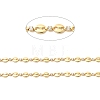 Rack Plating Brass Coffee Bean & Square Link Chains CHC-I040-11G-2
