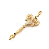 Brass Micro Pave Cubic Zirconia Big Pendants KK-B147-04G-07-2